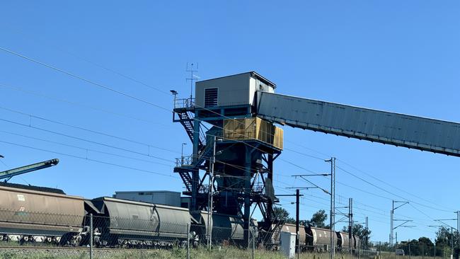 Coal loading onto an Aurizon train near Blackwater in Central Queensland. Picture: Rae Wilson