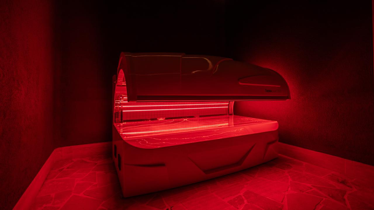 A special light therapy chamber. Picture: Nigel Hallett