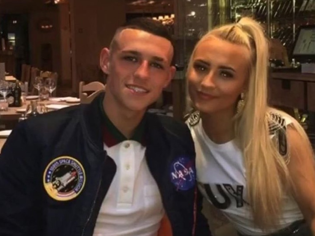 Phil Foden and his partner Rebecca Cooke.