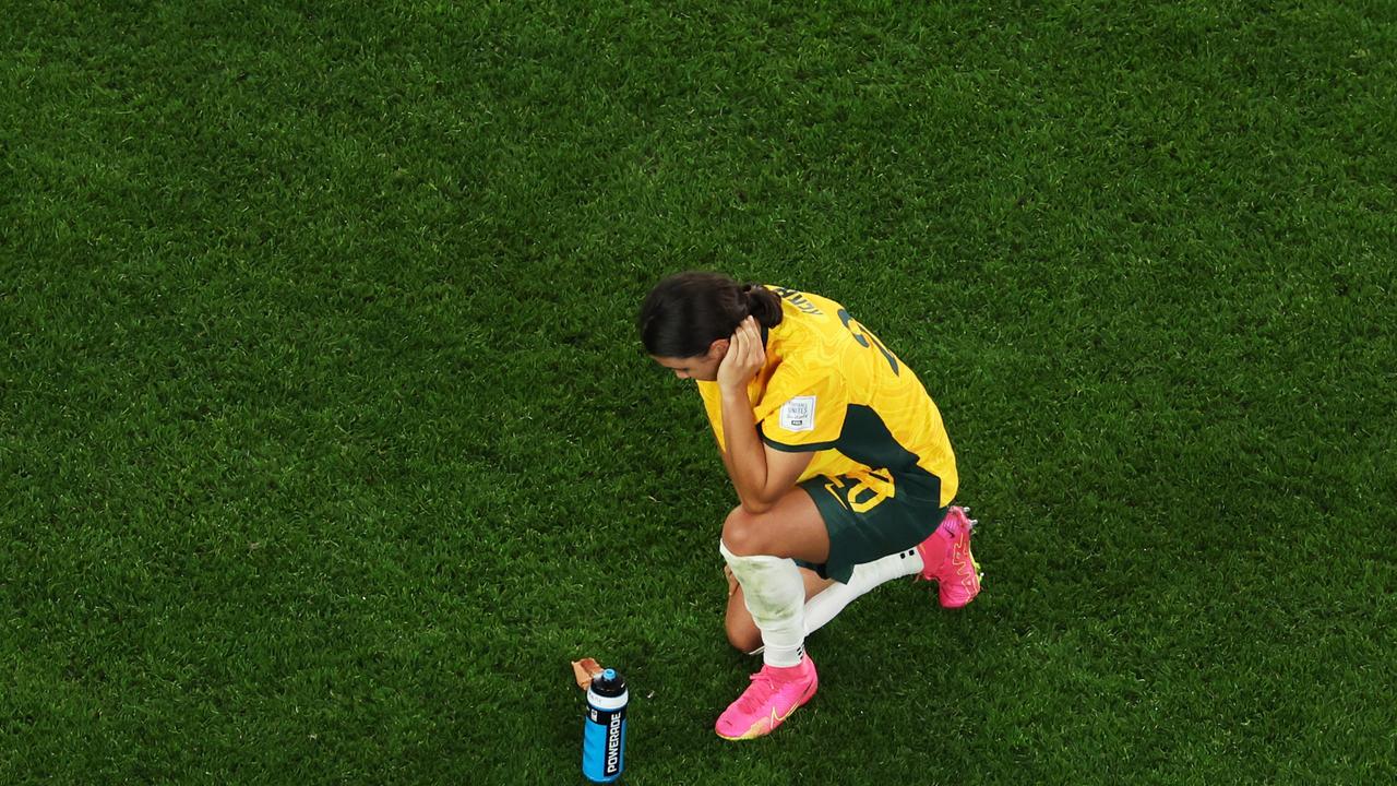 Sam Kerr was heartbroken. Photo by Robert Cianflone/Getty Images .