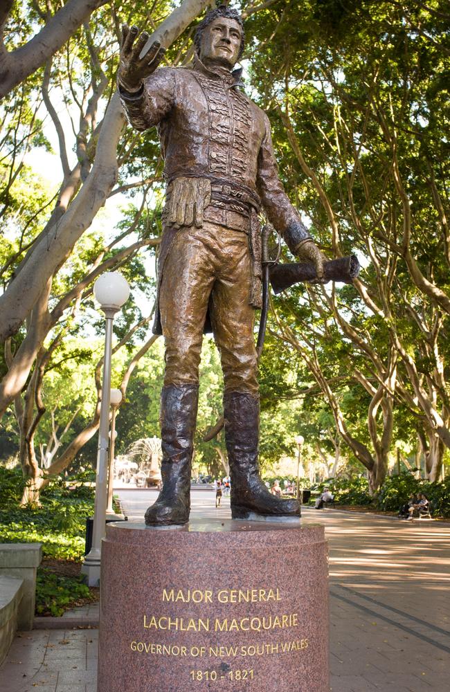 Statue of Lachlan Macquarie in Sydney’s Hyde Park.