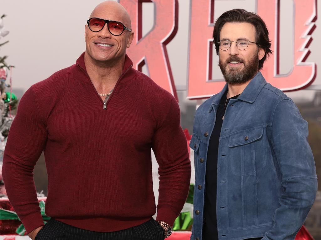 Dwayne Johnson and Chris Evans co-star in the newly-released action film. Picture: Shane Anthony Sinclair/Getty Images