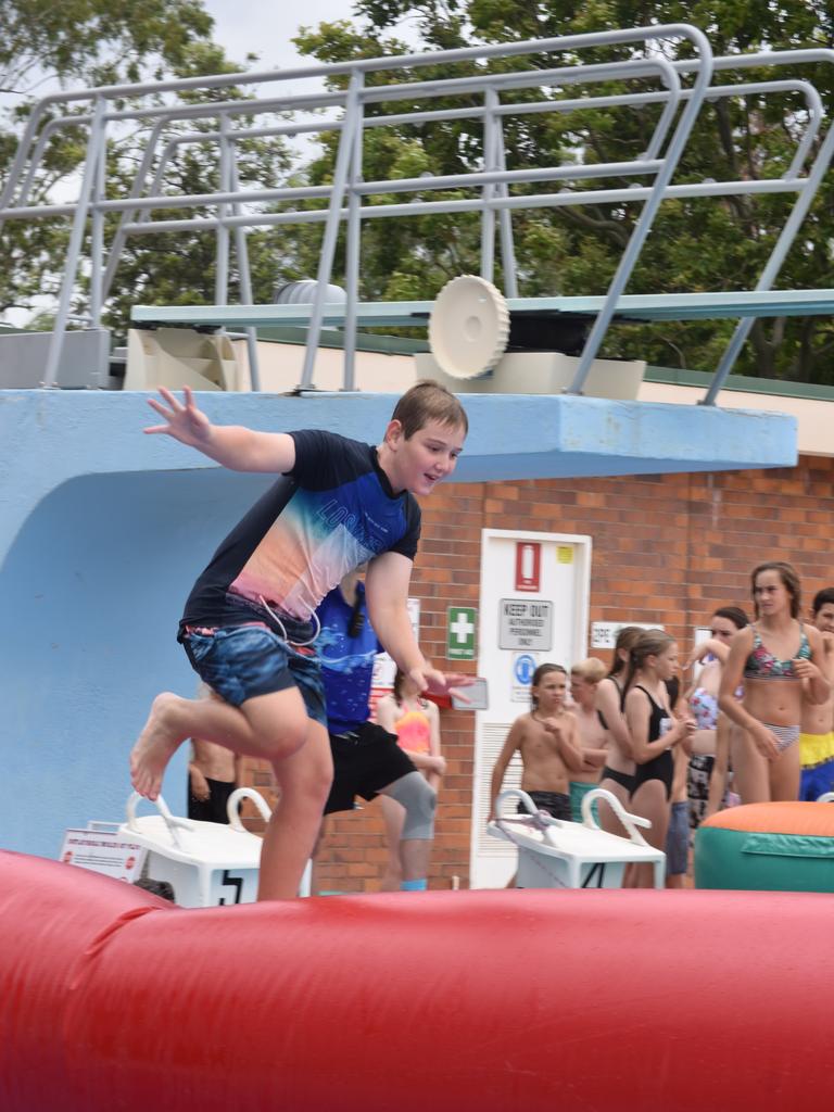 PARTY TIME: There were plenty of splatters and splashes at Dalby's pool party on Saturday.