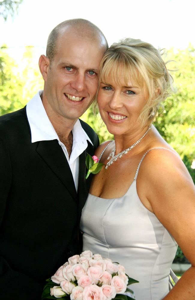 Brad Weller and Kelly Schulte on their wedding day on March 19, 2006. Pic Sandra Chandler Photography