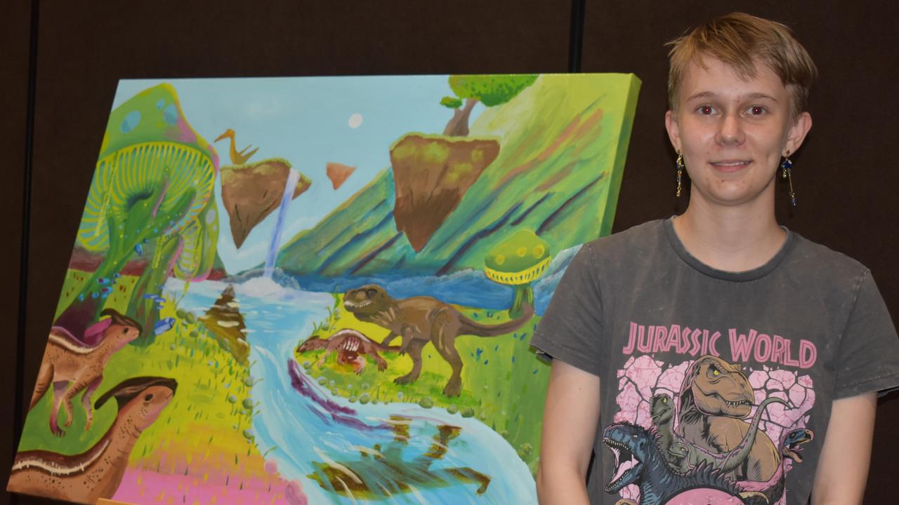 Alora Thomas at the Proserpine State High School Year 12 BIG ART Arts Showcase.