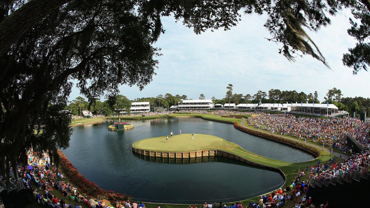 Golfing bliss, surrounded by murky Floridian waters where golf dreams go to die.