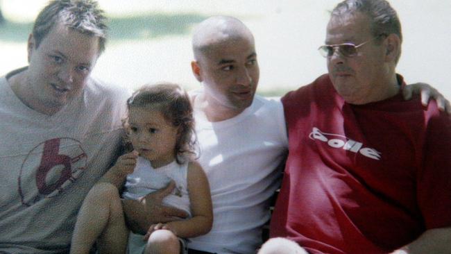 Carl Williams, Dhakota Williams (aged 3), Andrew Veniamin and Carls father, George Williams. 