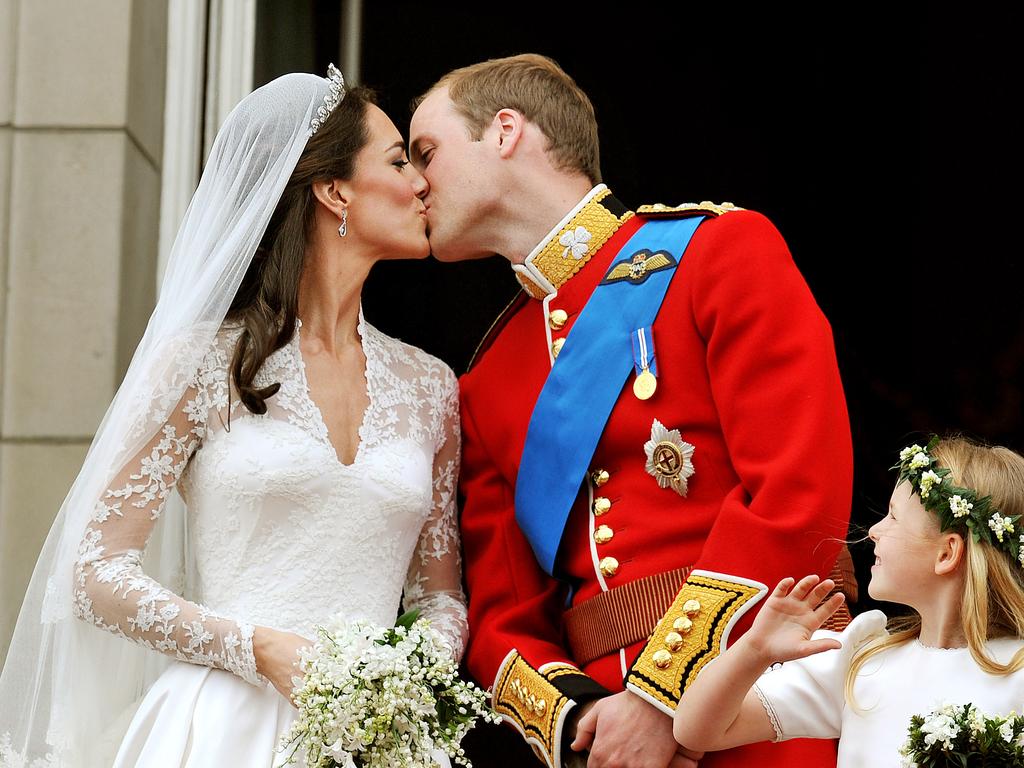 Prince William and Kate Middleton on their 2011 royal wedding day. Picture: AFP/POOL/JOHN STILLWELL