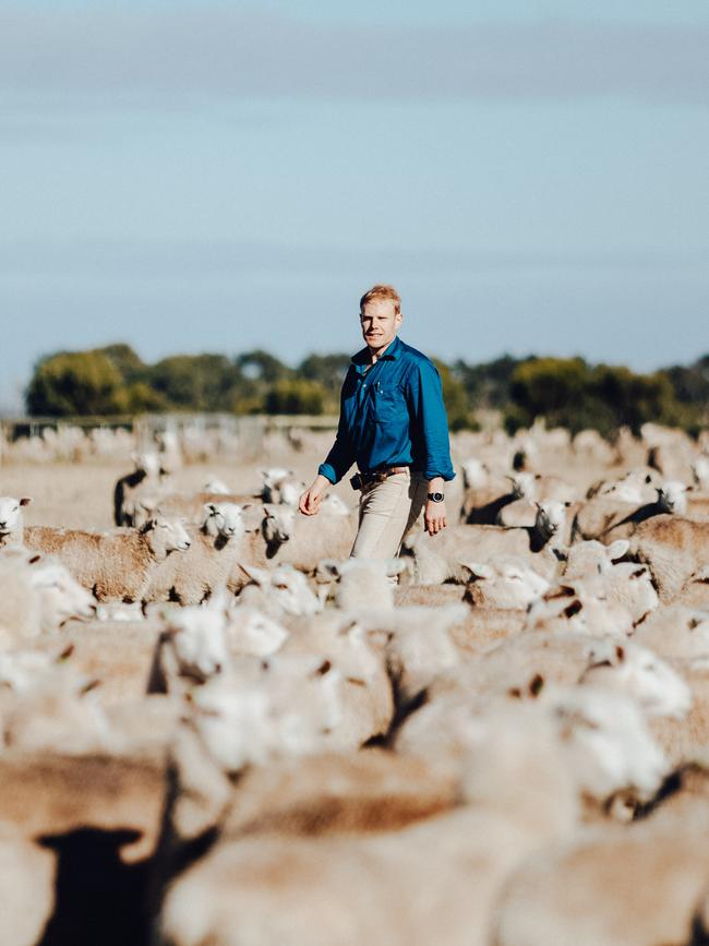 Oliver runs 11,000 composite breeding ewes on Mt Elephant station at Derrinallum. Picture: Chloe Smith