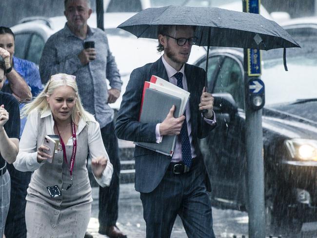 George and Turbot street chaos. Picture: NewsWire / Glenn Campbell
