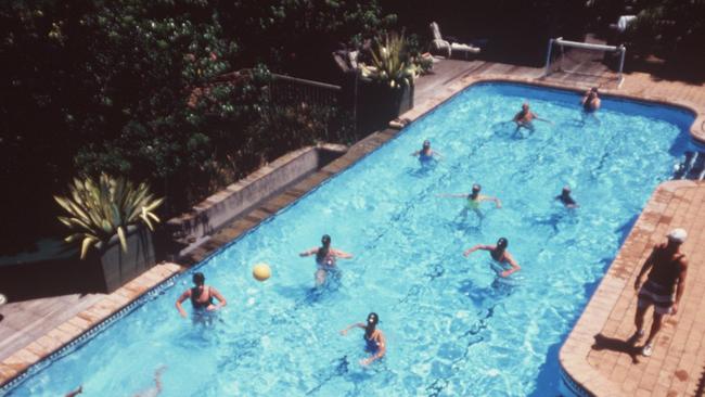 The former Golden Door Health Retreat at Willow Vale was once highly successful. Pictured here is the swimming pool in 2001.