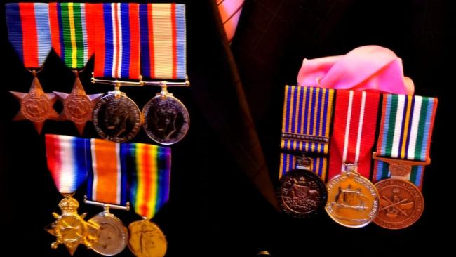 The ex-detective wearing his police and military service medals. He asked not to be named, but provided verification of his past work. Picture: Supplied