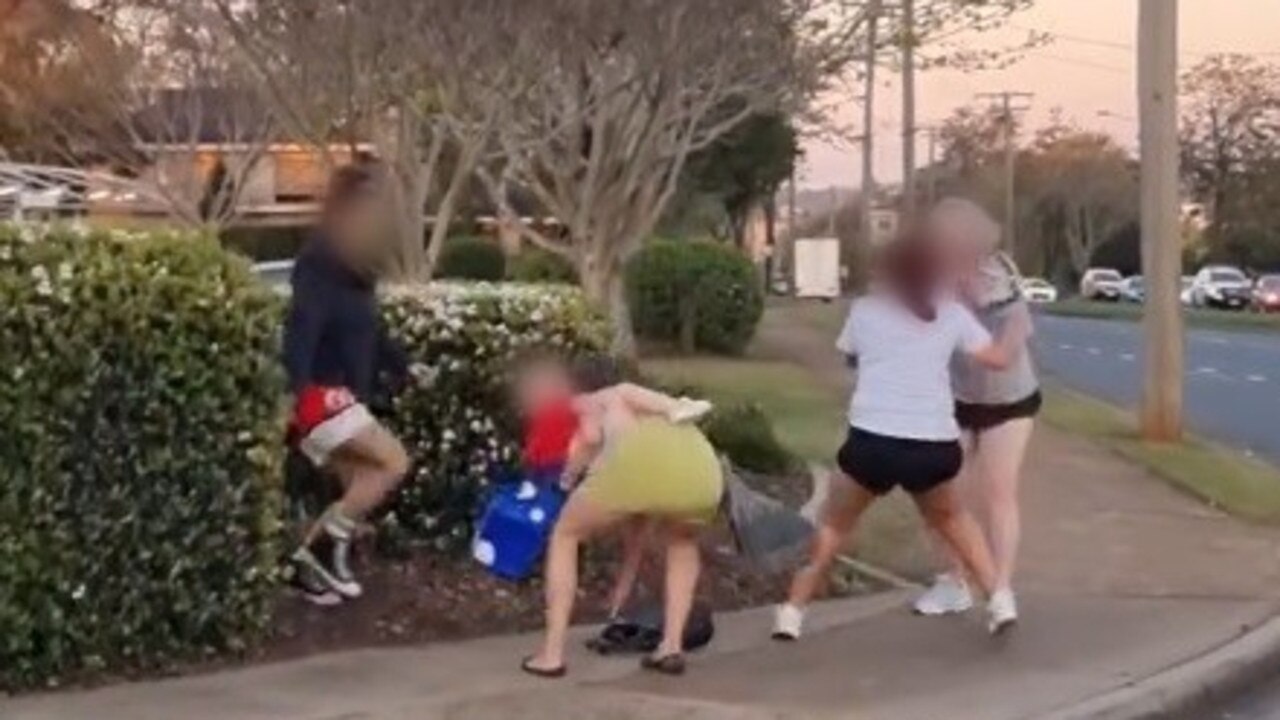 Four women and a toddler were involved in a brawl at Clifford Gardens Shopping Centre.