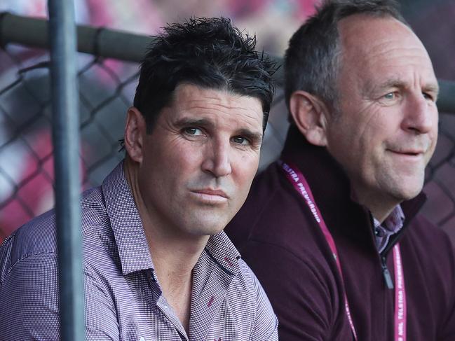 Manly coach Trent Barrett during NRL match Manly Sea Eagles v Canterbury Bulldogs at McGrath Foundation Stadium. Picture. Phil Hillyard