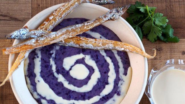 Ube Champorado will be served at the Dandenong Market World Fare on Sunday.