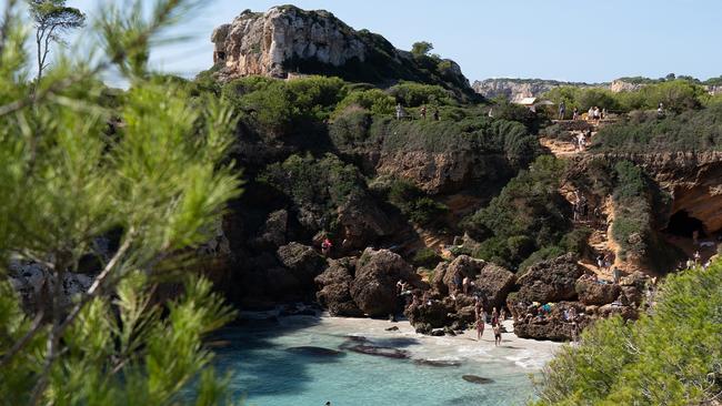 Picturesque Calo des Moro beach on the island of Mallorca.