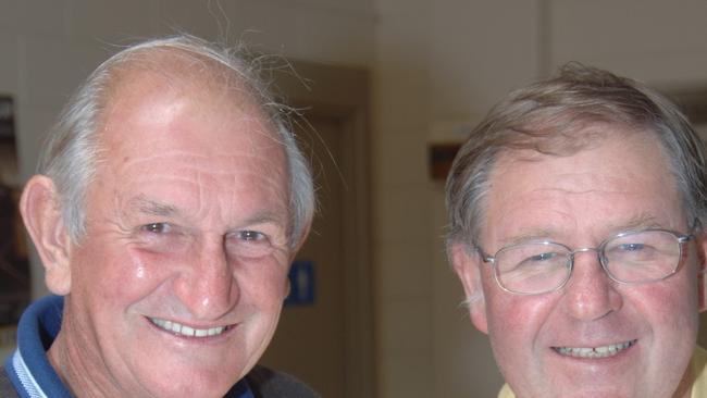 Reg Carter (left) was a life member at Manifold Heights Cricket Club. Picture: File.