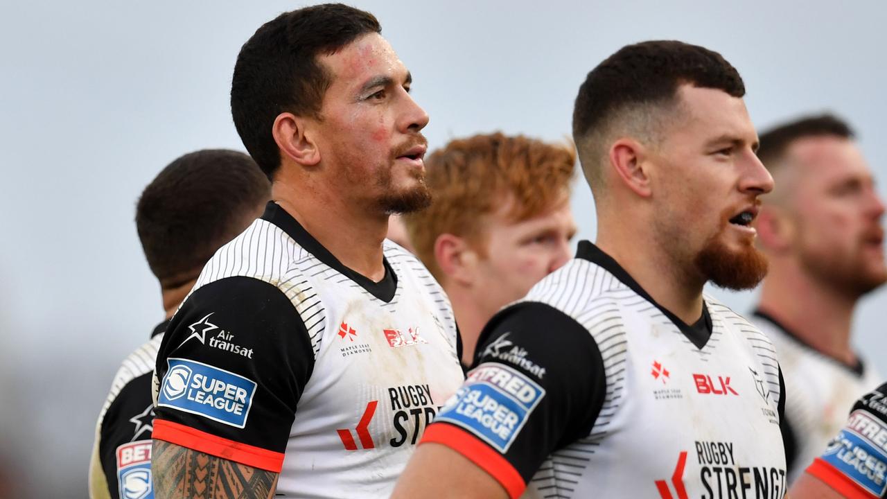 Sonny Bill Williams’ Toronto Wolfpack (pictured) have been denied readmission into the Super League. Leigh Centurions will replace them. (Photo by Paul ELLIS / AFP)