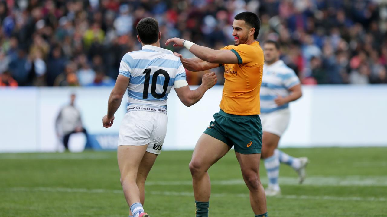 Tom Wright had a difficult match at fullback against Argentina.  Photo: Getty Images