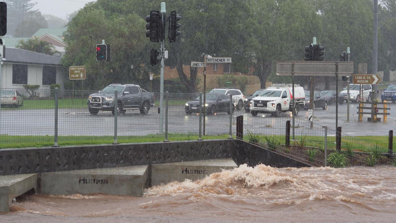 Flooding at the east creek culvert near the intersection of James and Kitchener Street, February 25 2022