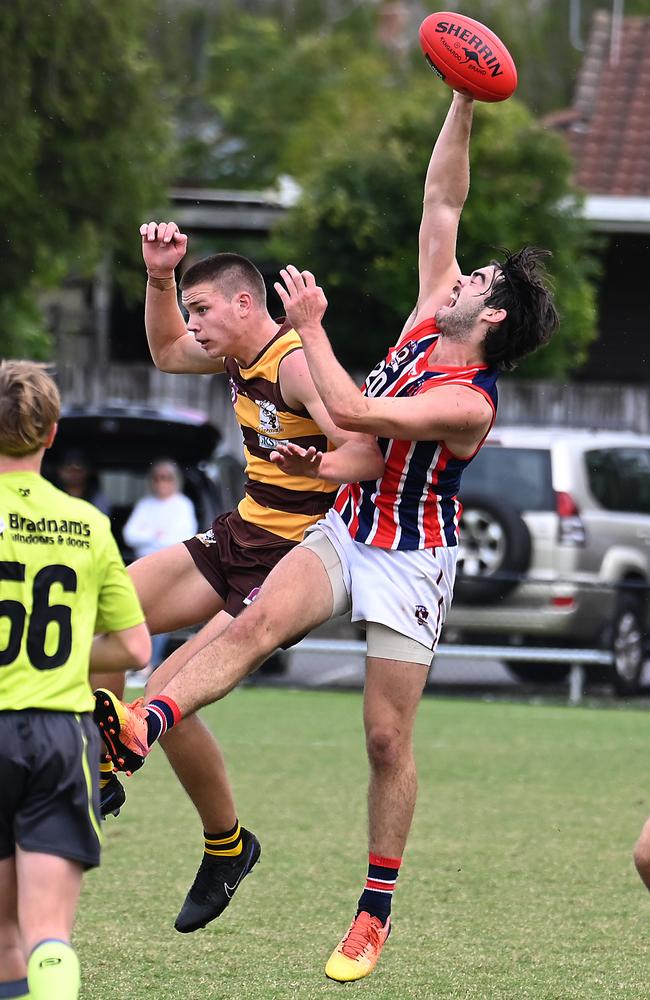 Wilston Grange player Kieran Micheletti against Aspley this month. Picture, John Gass