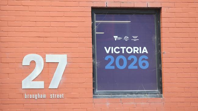 The Commonwealth Games HQ on Brougham St was still occupied on Tuesday afternoon. Picture: Alan Barber