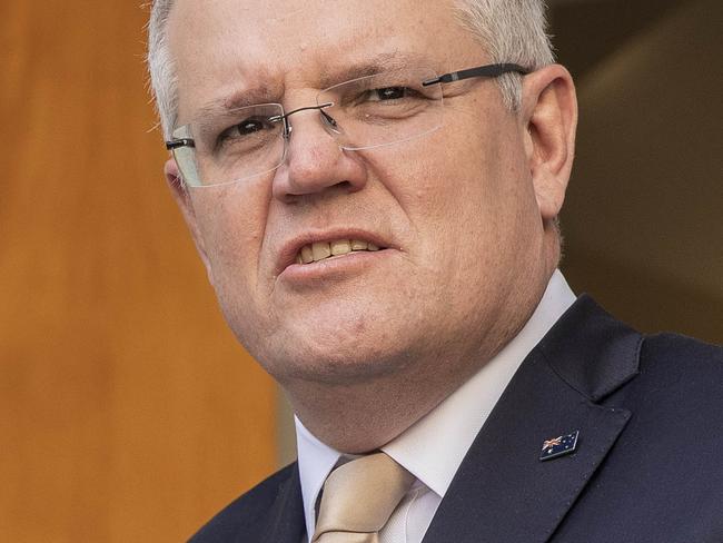 CANBERRA, AUSTRALIA-NCA NewsWire Photos 30 JULY 2020: Prime Minister Scott Morrison, Minister for Indigenous Australians Ken Wyatt and the Lead convenor of the Coalition of Peaks Pat Turner announced and release the National Agreement on Closing the Gap at press conference in Parliament House in Canberra. Picture: NCA NewsWire / Gary Ramage