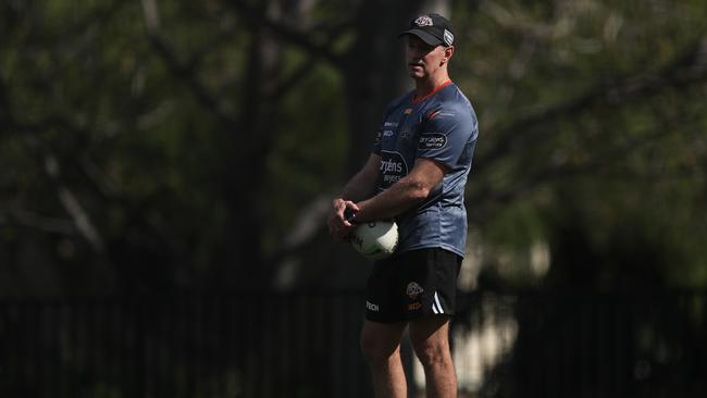 Wests Tigers coach Michael Maguire at training. Picture: Brett Costello