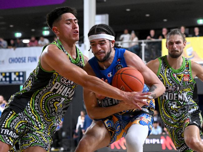 It was a foul frenzy in Thursday’s Brisbane versus South East Melbourne clash. Photo: Bradley Kanaris/Getty Images.