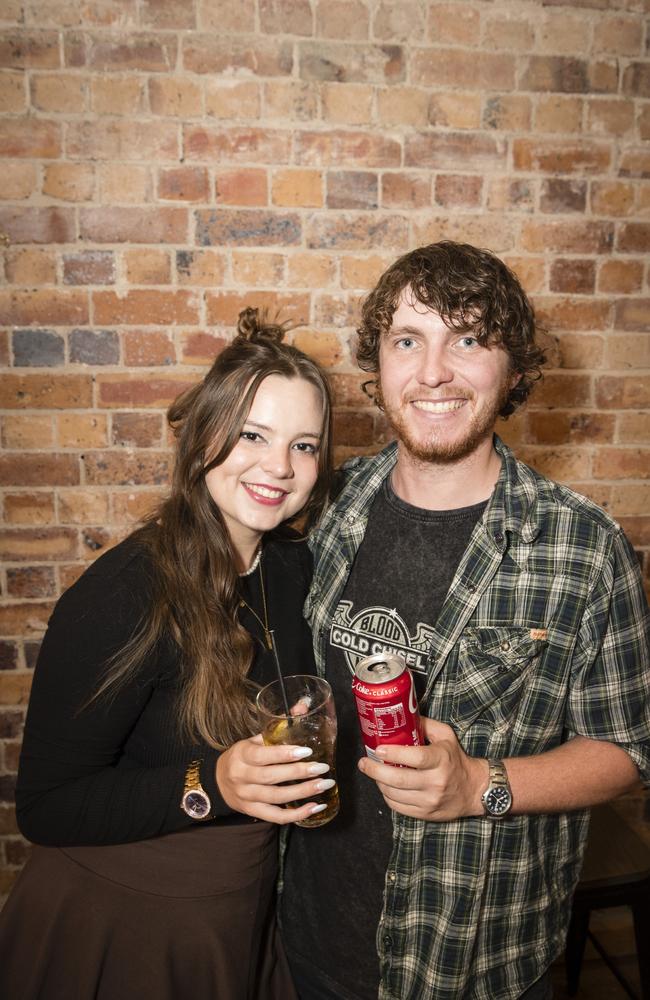 Sarah Lamshed and Lachy Trimingham on New Year's Eve at Bone Idol bar, Sunday, December 31, 2023. Picture: Kevin Farmer