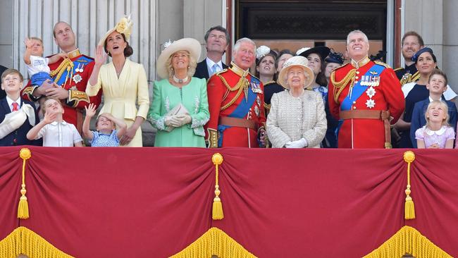 The royal family on the balcony of Buckingham Palace in 2019. Picture: AFP