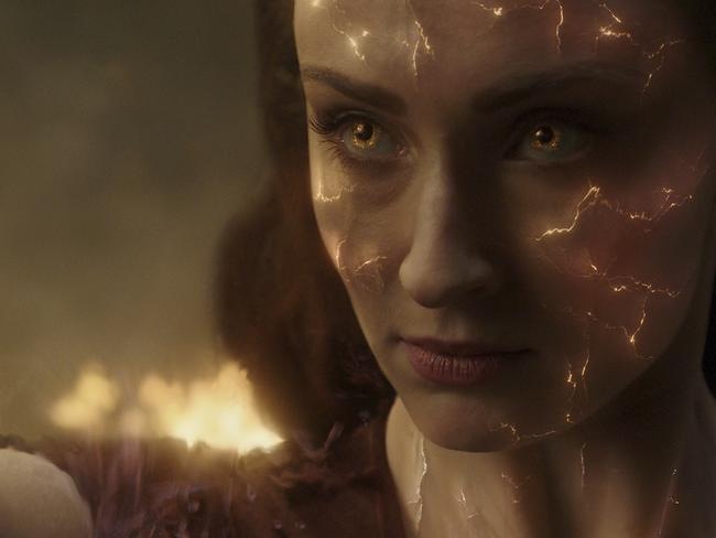 Sophie Turner as Jean Grey/Dark Phoenix.