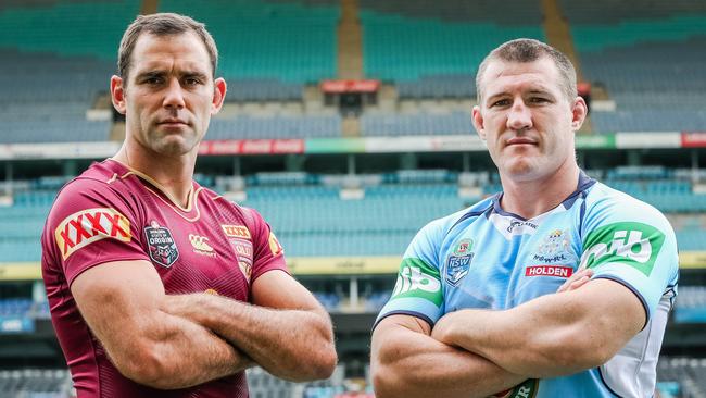 Maroon or Blue, a good politician has to pick his colour and be able to recognise captains Cameron Smith and Paul Gallen. Picture Craig Greenhill