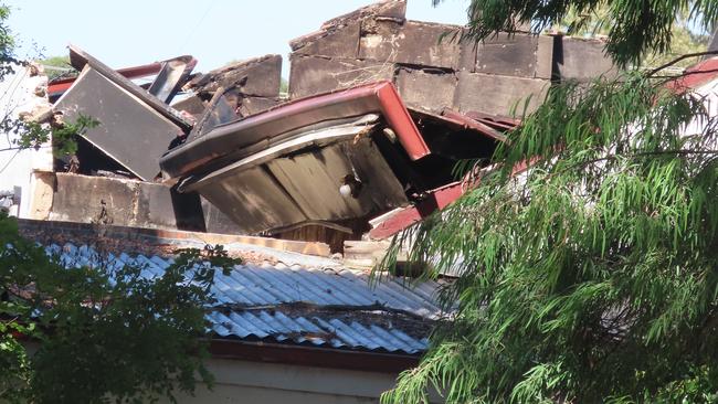 Neighbours could hear the sound of roof tiles collapsing from the heat of the blaze. Picture: Arj Ganesan