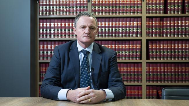 Stephen Whybrow has spoken to The Weekend Australian in his first lengthy interview about the Bruce Lehrmann case and Sofronoff inquiry so far. Picture: NCA NewsWire / Martin Ollman