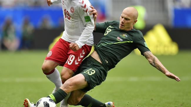 Aaron Mooy is a big loss for the Socceroos. Picture: AP 