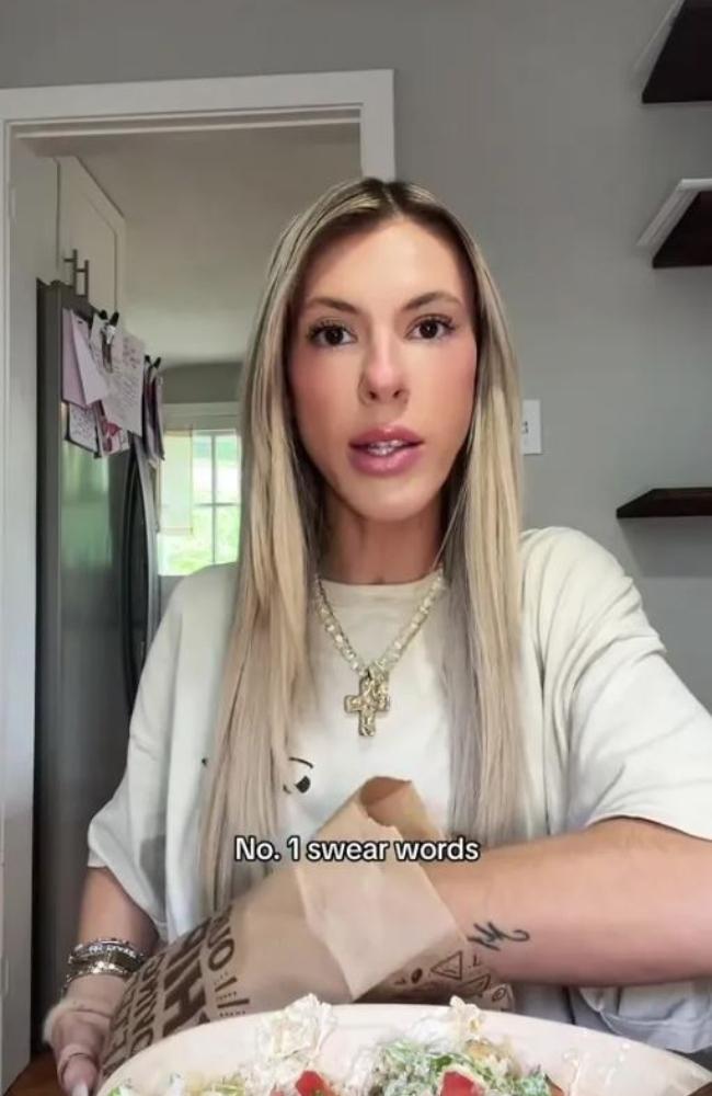 She revealed she lets her nine-year-old swear and skip school. Picture: tiktok.com/@abbeyfickley