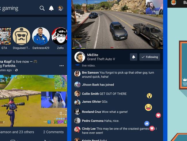 Facebook's new gaming app. Picture: Facebook