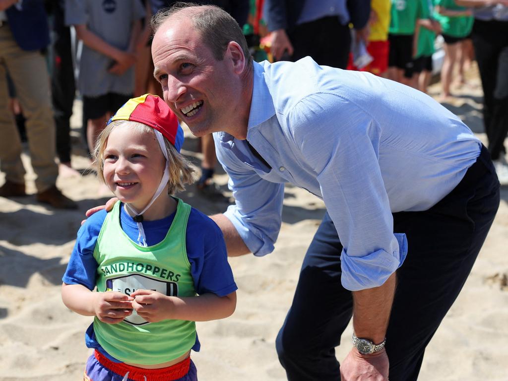 Prince William meets a young fan during a visit to Cornwall. Picture: Getty Images