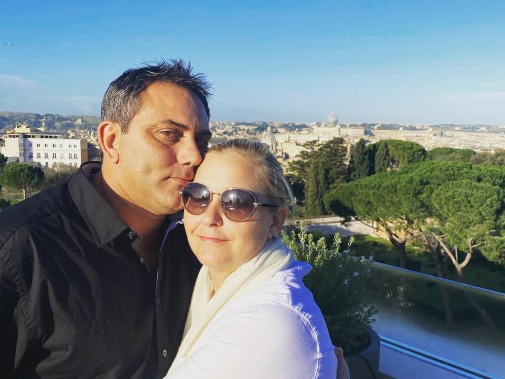 Virginia Giuffre in an undated photo with her husband, Robert. Picture: Instagram