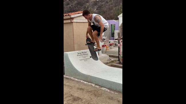 Skateboarder who died from cancer, honoured with quarter-pipe grave