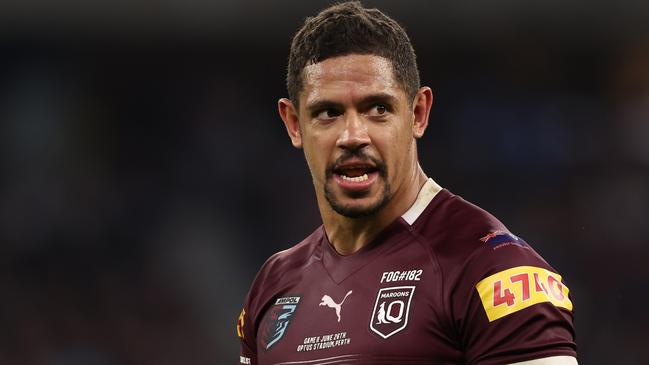 PERTH, AUSTRALIA - JUNE 26: Dane Gagai of the Maroons looks on during game two of the State of Origin series between New South Wales Blues and Queensland Maroons at Optus Stadium on June 26, 2022 in Perth, Australia. (Photo by Paul Kane/Getty Images)