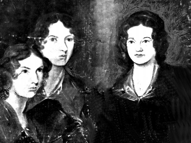 Painting of the Bronte sisters (from left) Anne, Emily and Charlotte by their brother Patrick Branwell Bronte.