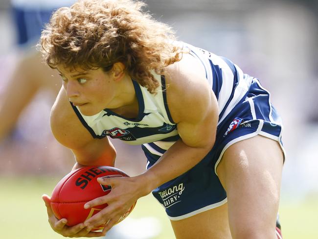 Nina Morisson returns for the Cats this week. Picture: AFL Photos/Getty Images