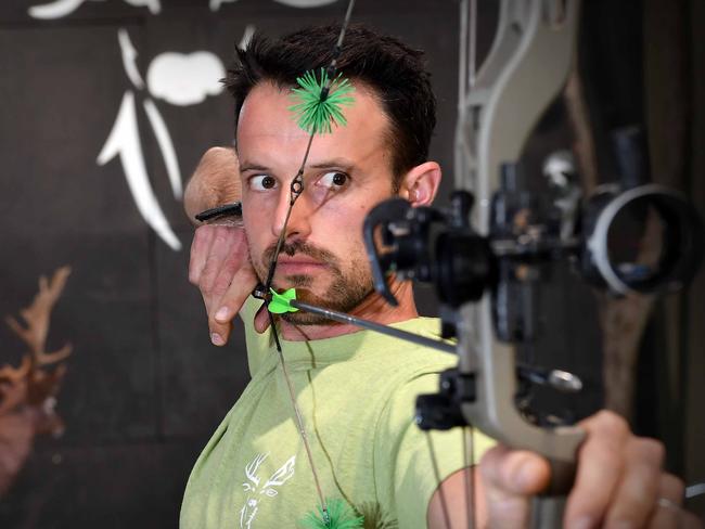 Harrison Dennis from Far Ahead Bowhunting, Caloundra. Picture: Patrick Woods.