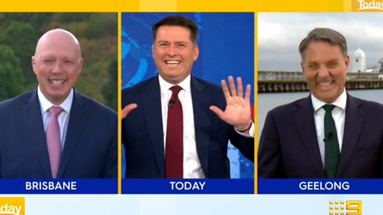 An awkward Stefanovic quickly wrapped up the segment while his guests laughed.