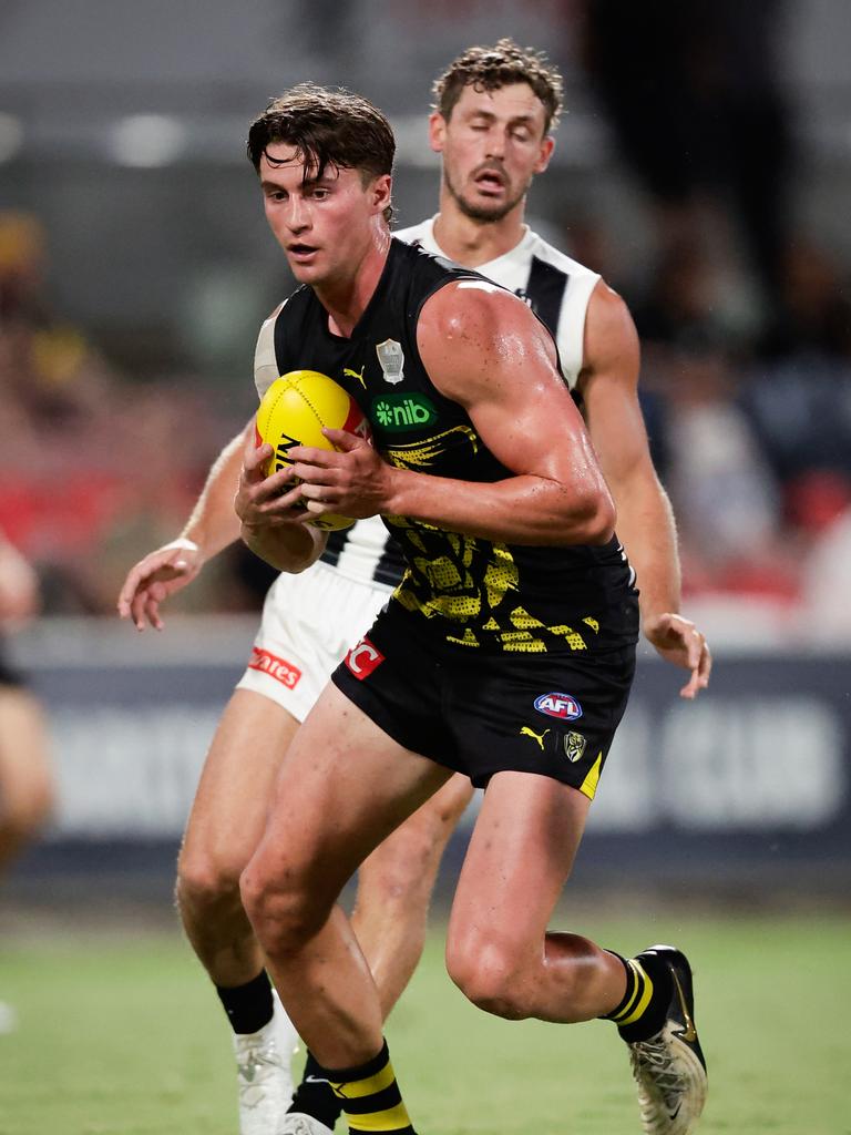 Jacob Blight will need to shoulder a big load in defence. Picture: Dylan Burns/AFL Photos via Getty Images