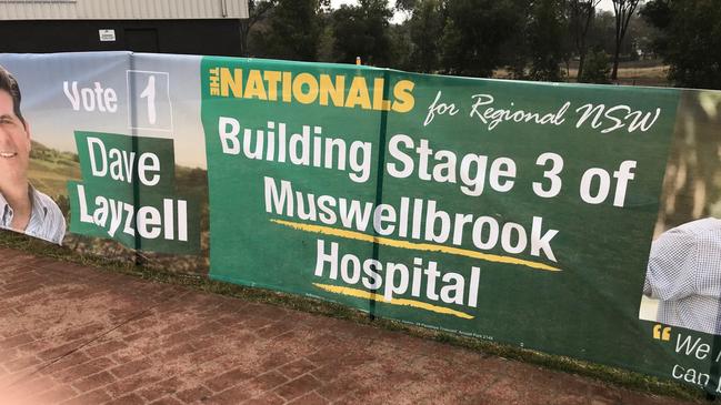 Labor has complained to the AEC about Dave Layzell’s signs at Muswellbrook, arguing that they are incorrectly authorised.