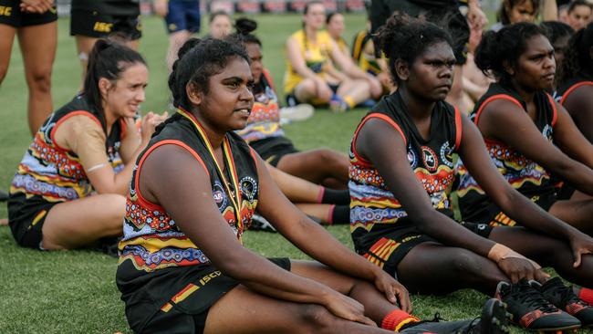 Jessica Stassi, who played for Australian Defence Force Guyala, was awarded the inaugural best-on-ground medal named in honour of Maggie Varcoe at Saturday’s Around the Campfire Cup.Picture: AAP/Morgan Sette