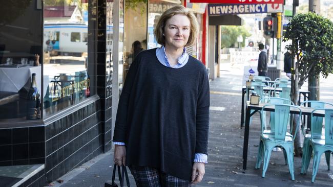 Elizabeth Dawborn says she will stick with Josh Frydenberg in Kooyong. Picture: Simone Schroeder